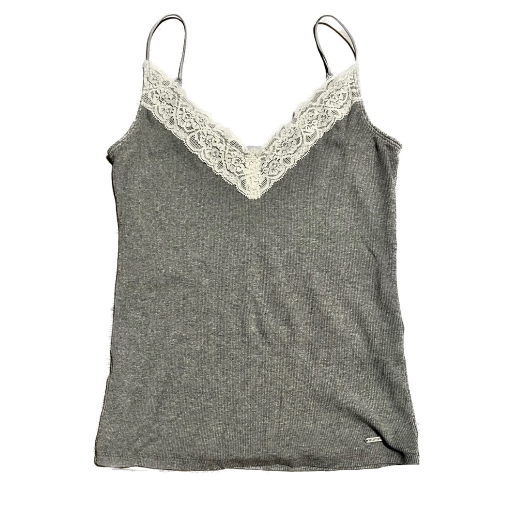 Lace Ribbed Cami Tank Top